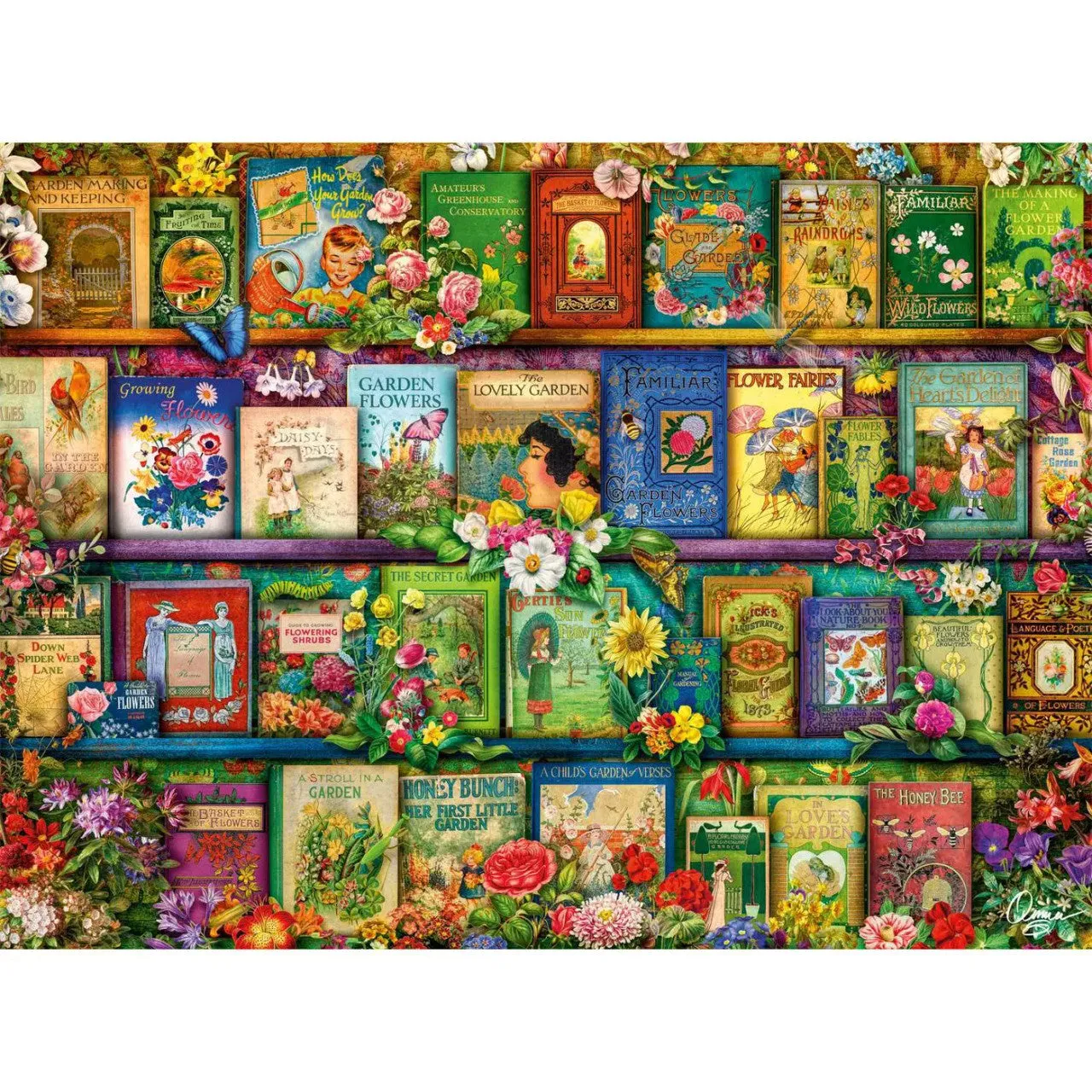 Buffalo Games Aimee Stewart Vintage Summer Books puslespil 1000 brikker bøger