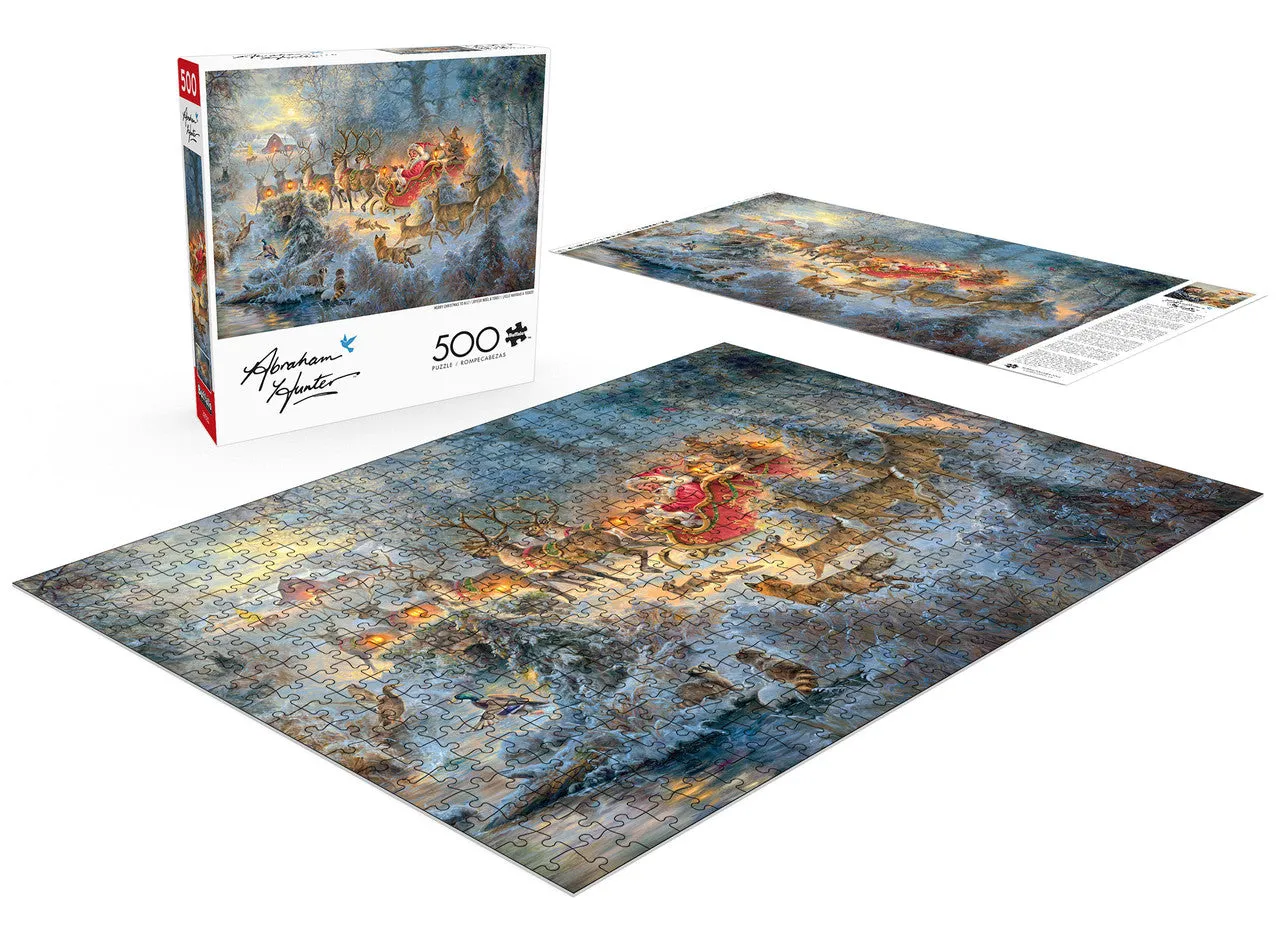 Buffalo Games Abraham Hunter Merry Christmas puslespil 500 brikker jul