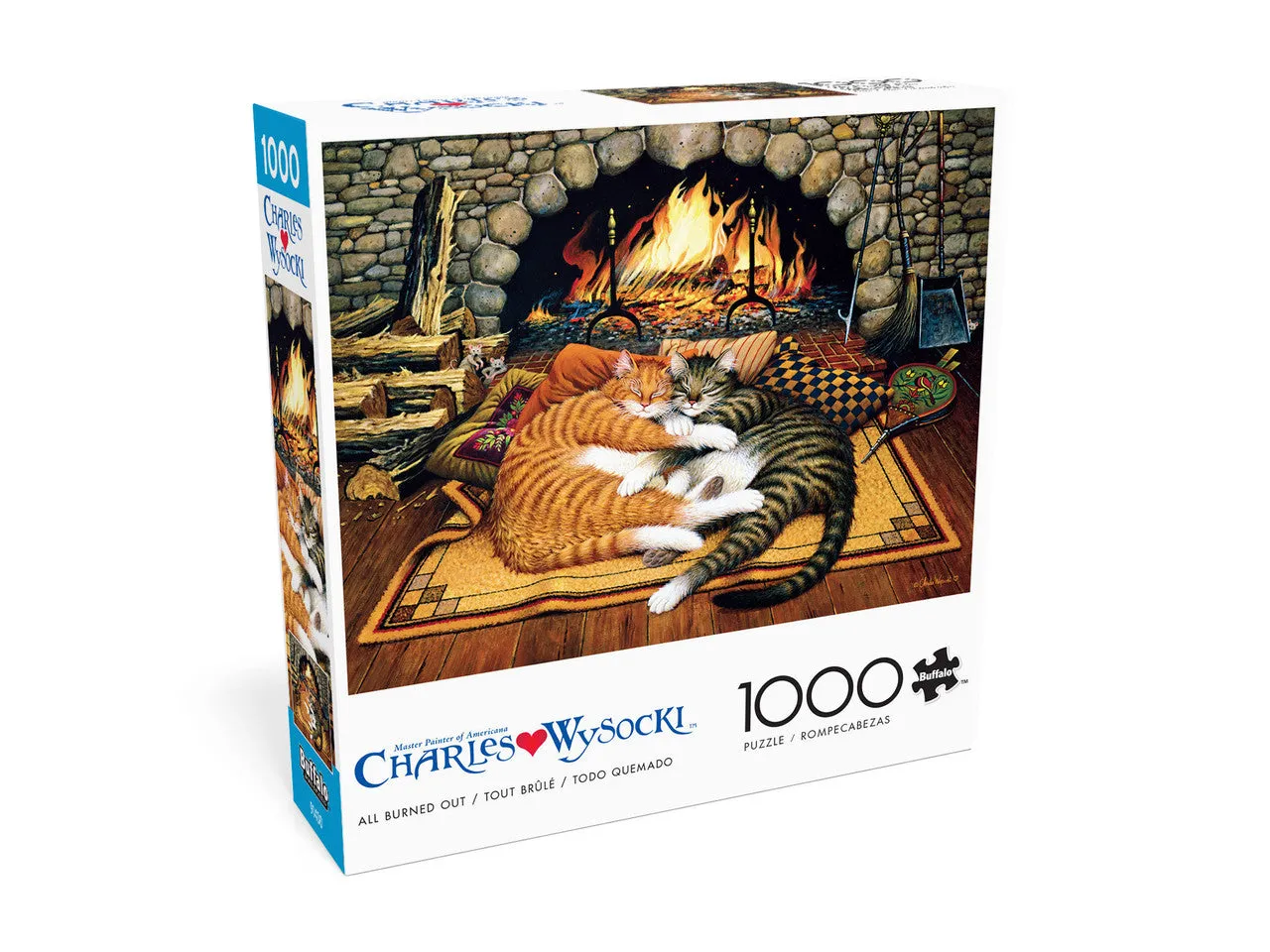 Buffalo Games Charles Wysocki All Burned Out puslespil 1000 brikker katte