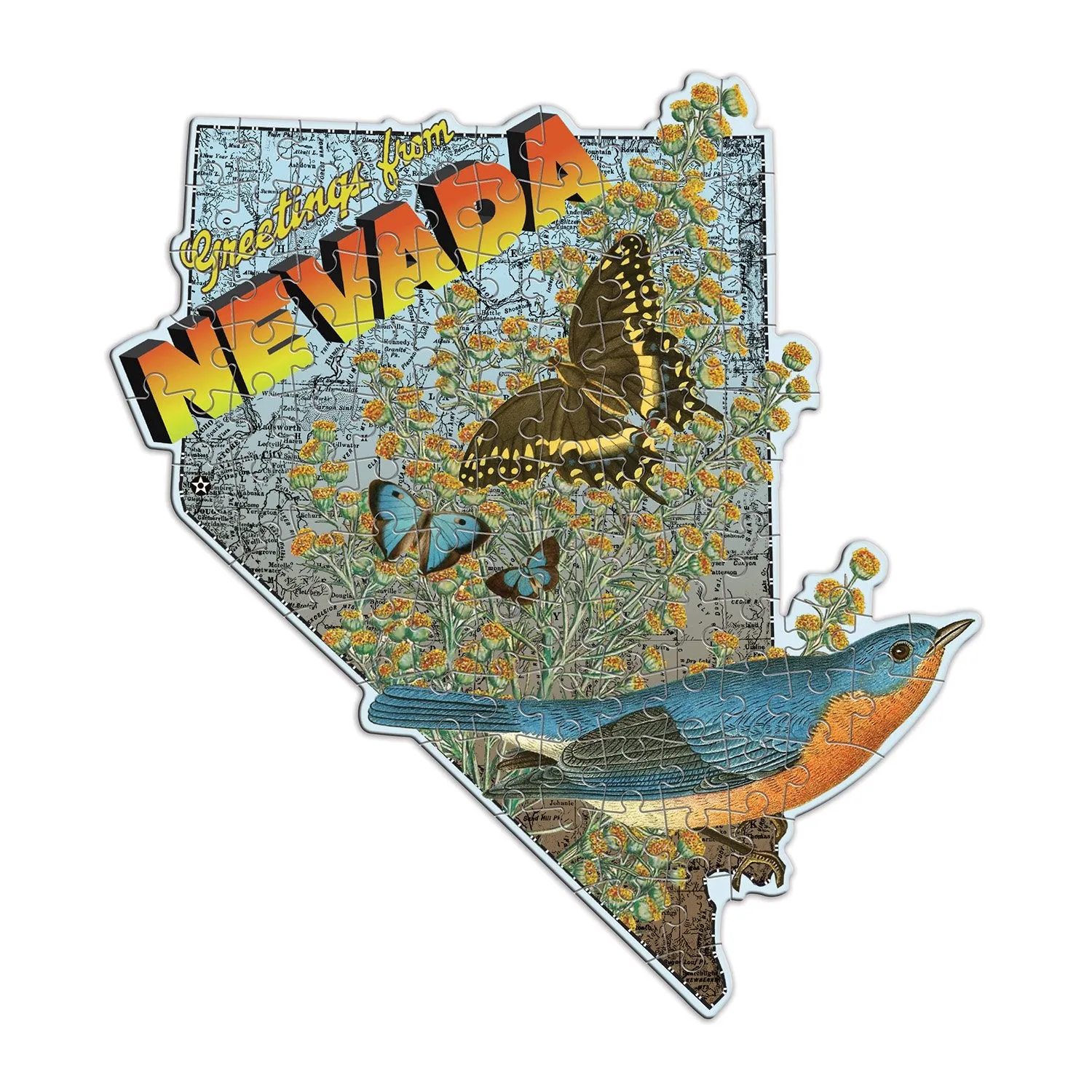 Good Puzzle Co. Wendy Gold Nevada minipuslespil 100 brikker gave