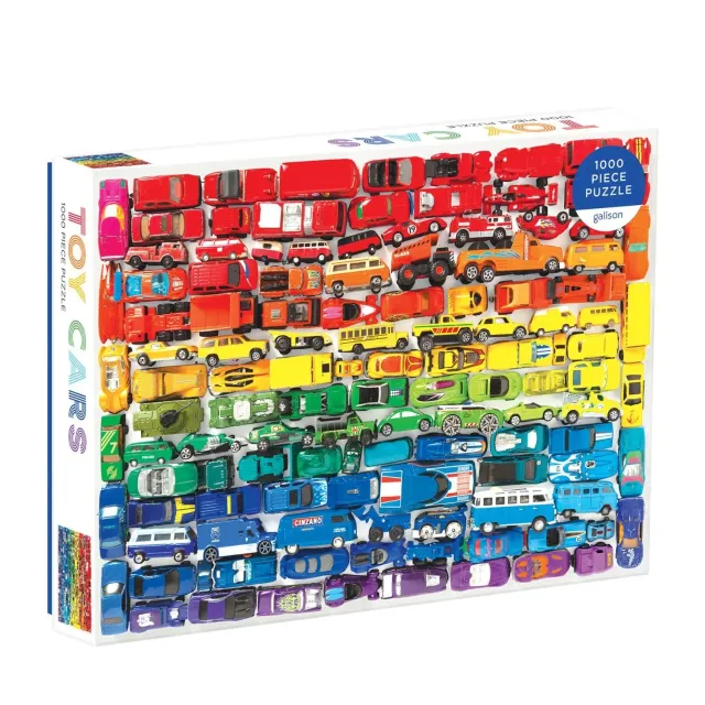 Galison Rainbow Toy Cars puslespil 1000 brikker legetøjsbiler