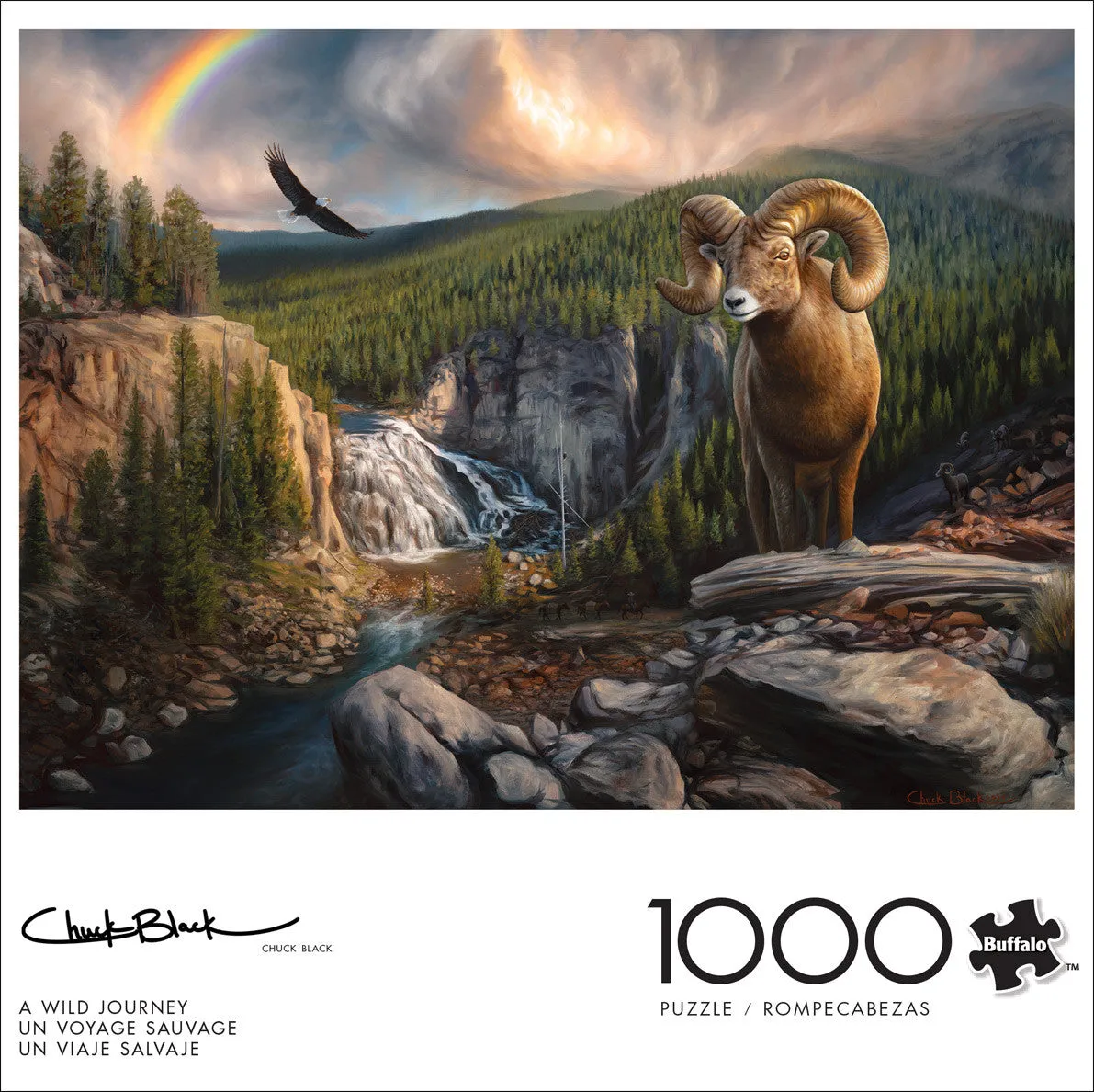 Buffalo Games Charles Black A Wild Journey puslespil 1000 brikker