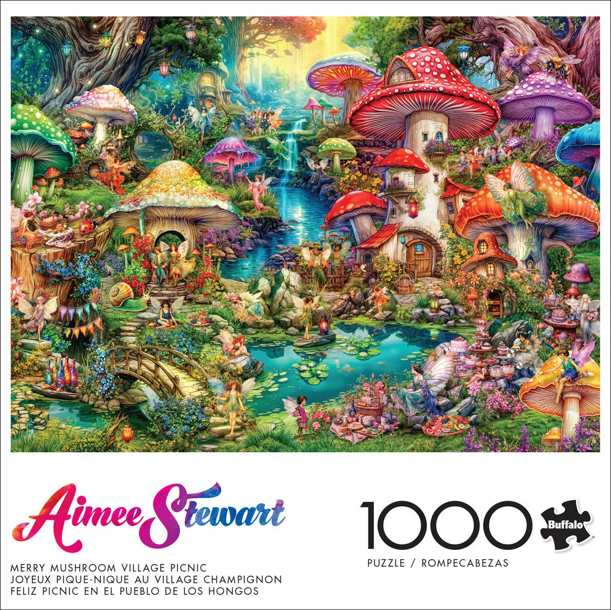 Buffalo Games Aimee Stewart Mushroom Village puslespil 1000 fe