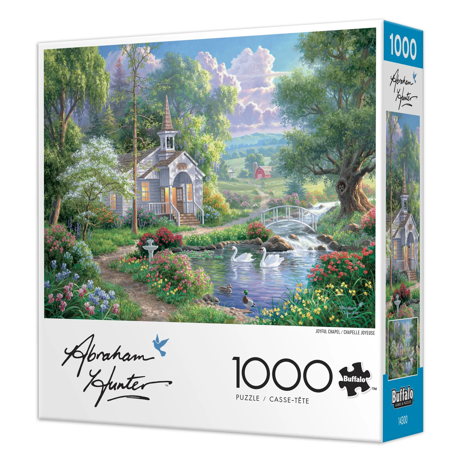 Buffalo Games Abraham Hunter Joyful Chapel puslespil 1000 brikker kirke