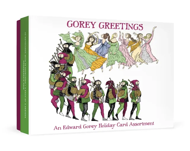 Pomegranate Gorey Greetings julekort 20 stk humor