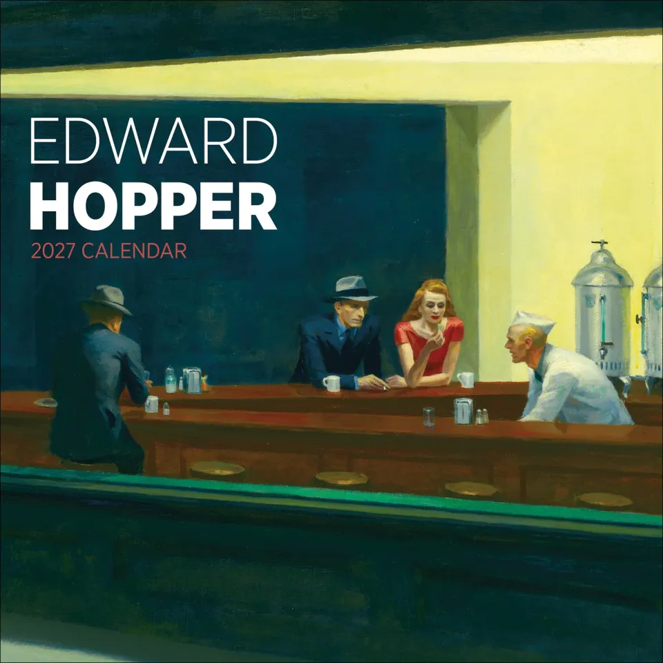 Pomegranate Edward Hopper vægkalender 2027 lys