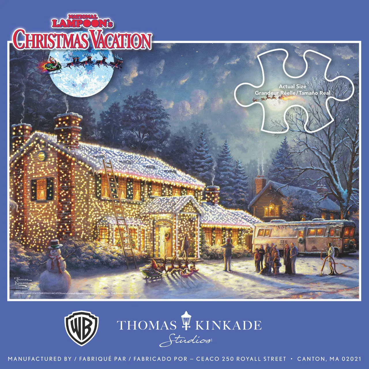 Ceaco Thomas Kinkade Christmas Vacation V2 puslespil 100 brikker jul