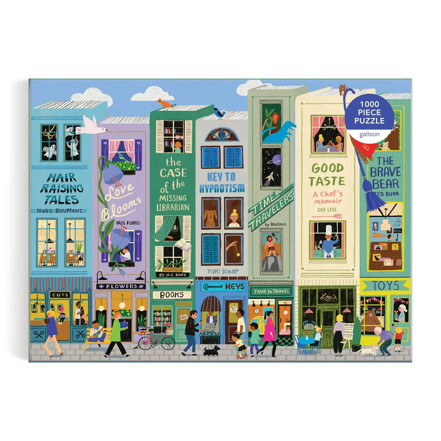 Good Puzzle Co. Anne Bentley Main Street Books puslespil 1000 brikker bymotiv