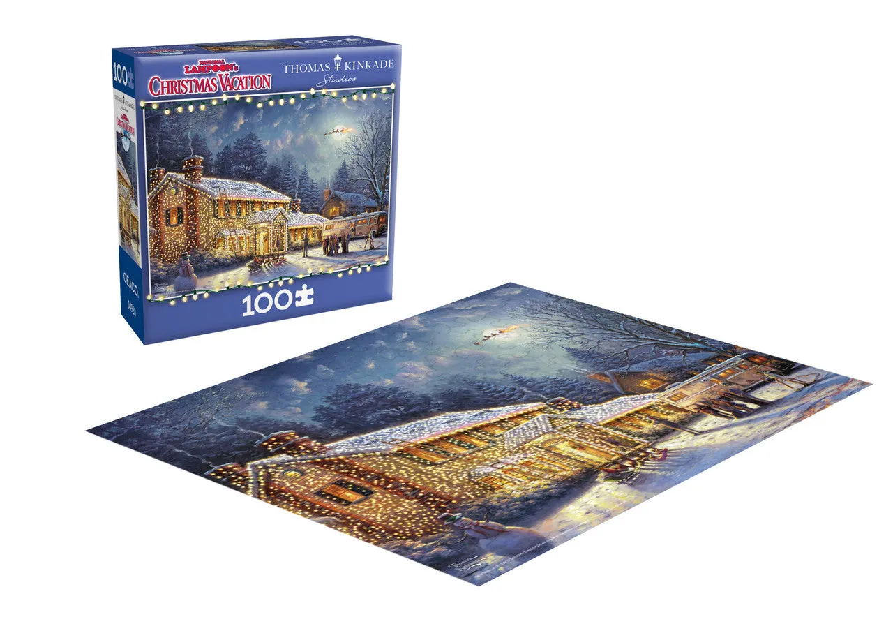 Ceaco Thomas Kinkade Christmas Vacation V2 puslespil 100 brikker jul