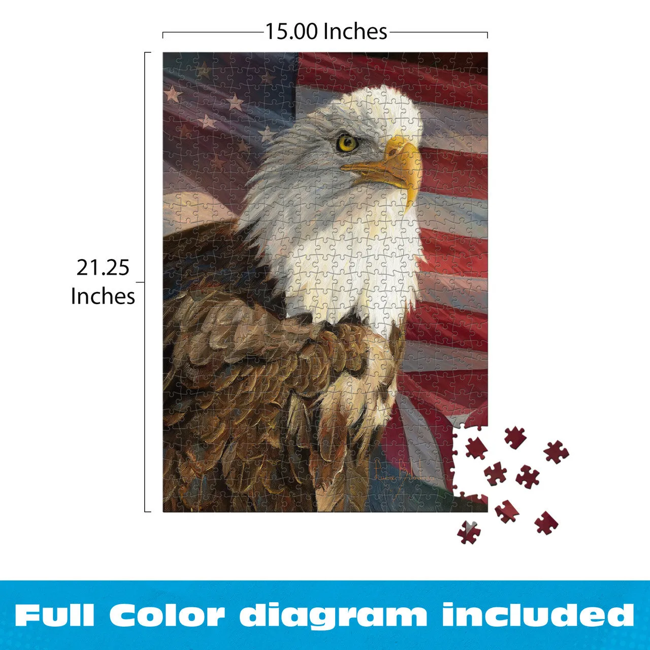 Buffalo Games Americana Magnificent Freedom puslespil 500 brikker ørn