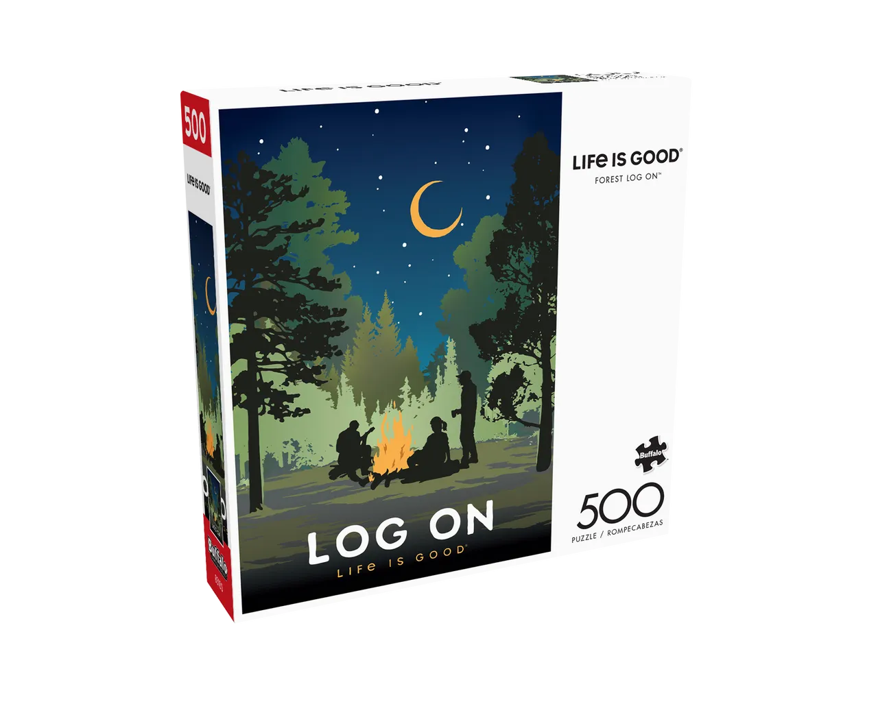 Buffalo Games Life Is Good Forest Log On puslespil 500 brikker nat
