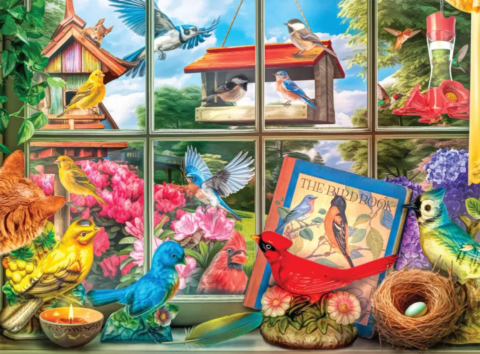 Buffalo Games Birdwatching Fun puslespil 1000 brikker fugle