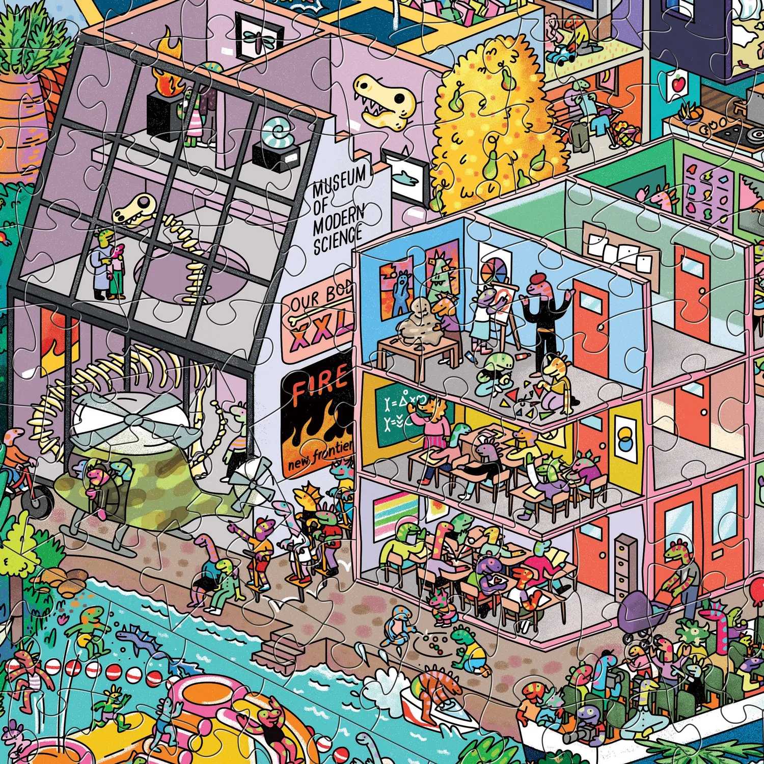 Magic Puzzle Company Big Rock City puslespil dinosaur