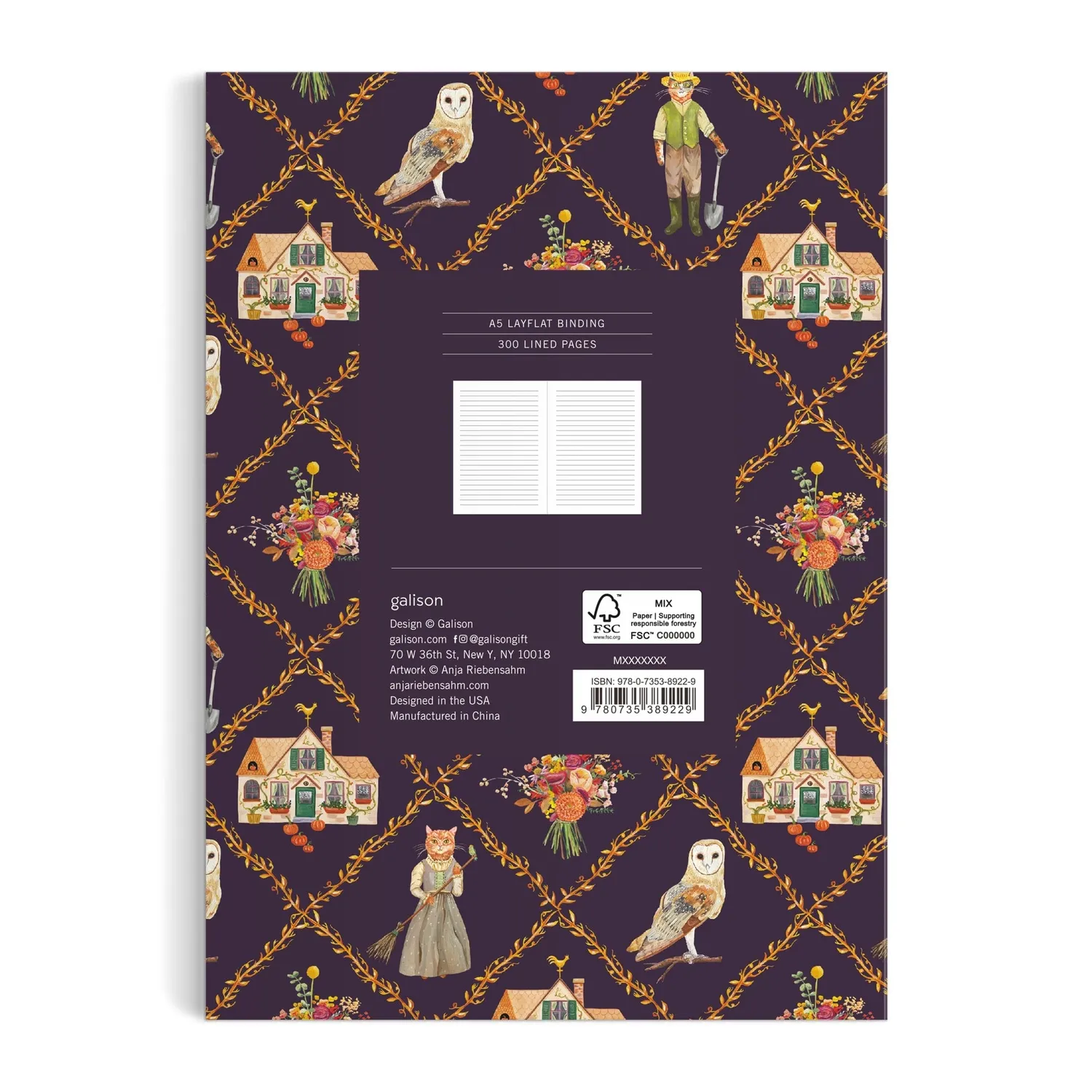 Good Puzzle Co. Cottage Cats notesbog A5 300 sider katte