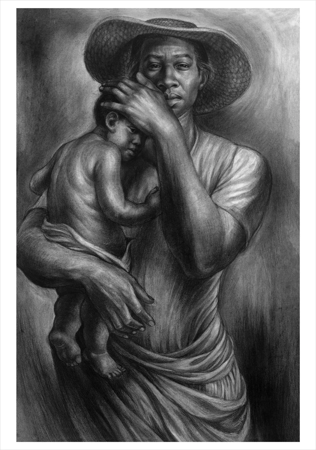 Pomegranate Charles White Strong Women kortæske 20 brevkort sort kunst
