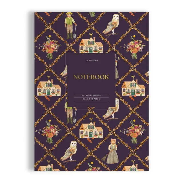 Good Puzzle Co. Cottage Cats notesbog A5 300 sider katte