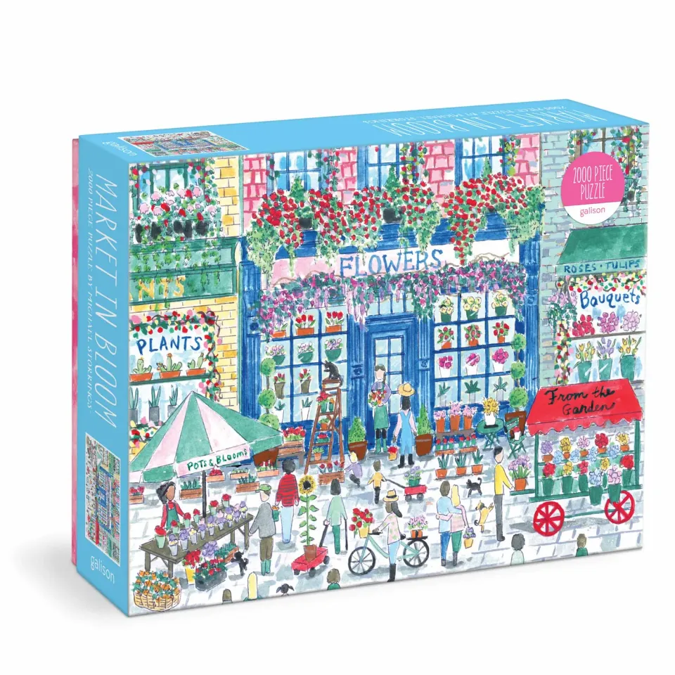 Good Puzzle Co. Storrings Market in Bloom puslespil 2000 marked
