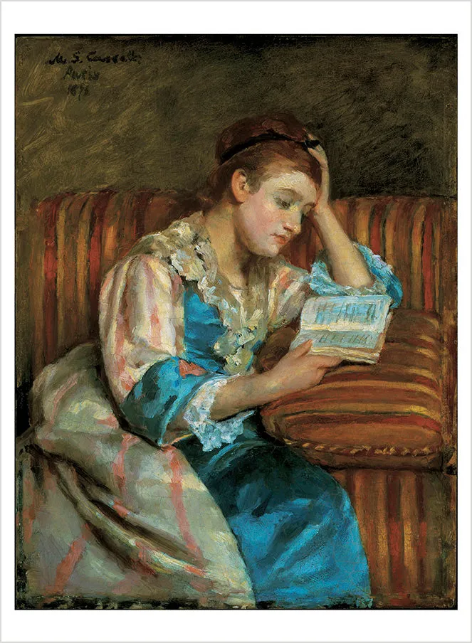 Pomegranate The Reading Woman postkortbog 30 stk