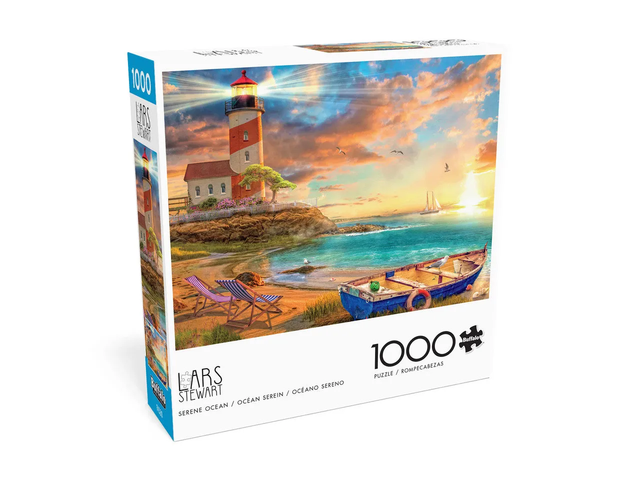 Buffalo Games Lars Stewart Serene Ocean puslespil 1000 brikker kystmotiv