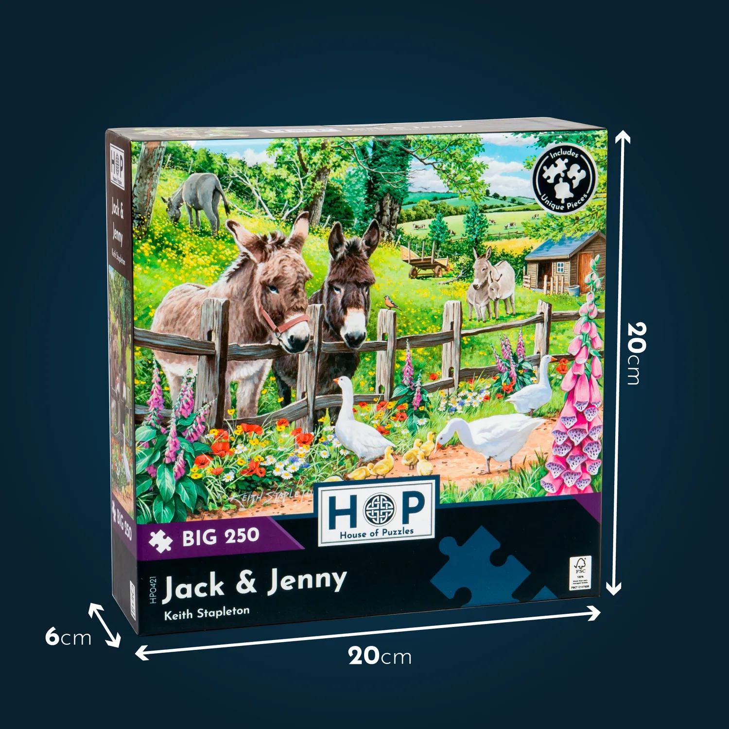 House of Puzzles BIG Farmer's Friends puslespil 4 x 250 brikker bondegård