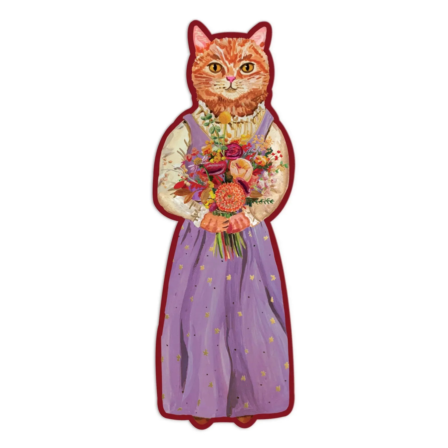 Good Puzzle Co. Cottage Cats bogmærke kat med blomster