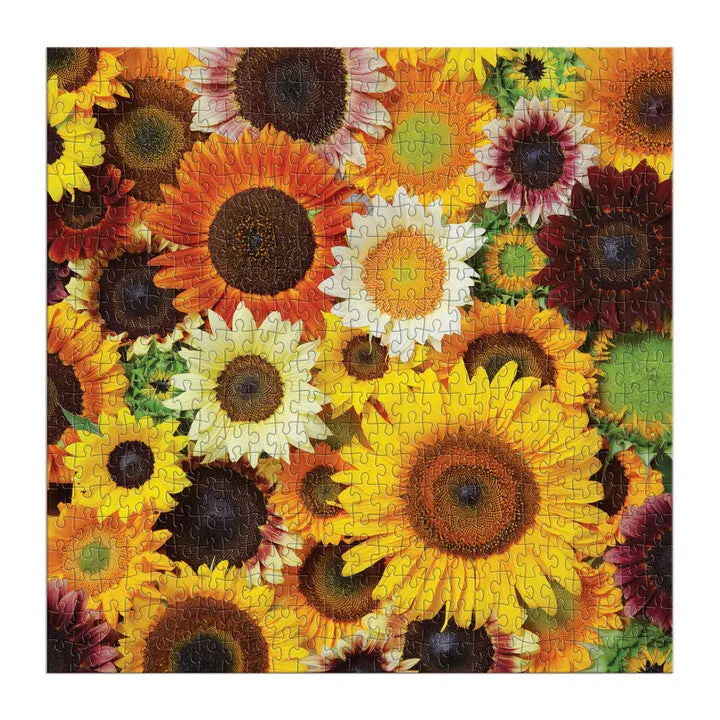 Good Puzzle Co. Julie Seabrook Ream Sunflower Blooms puslespil 500 solsikker