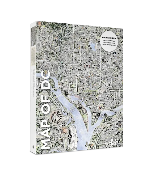 Pomegranate Map of DC puslespil 1000 brikker dobbeltsidet