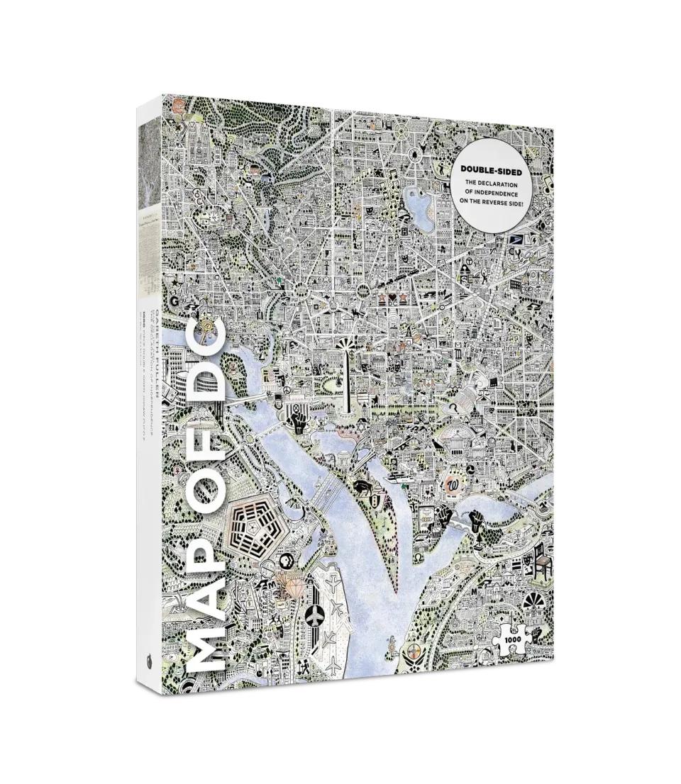 Pomegranate Map of DC puslespil 1000 brikker dobbeltsidet