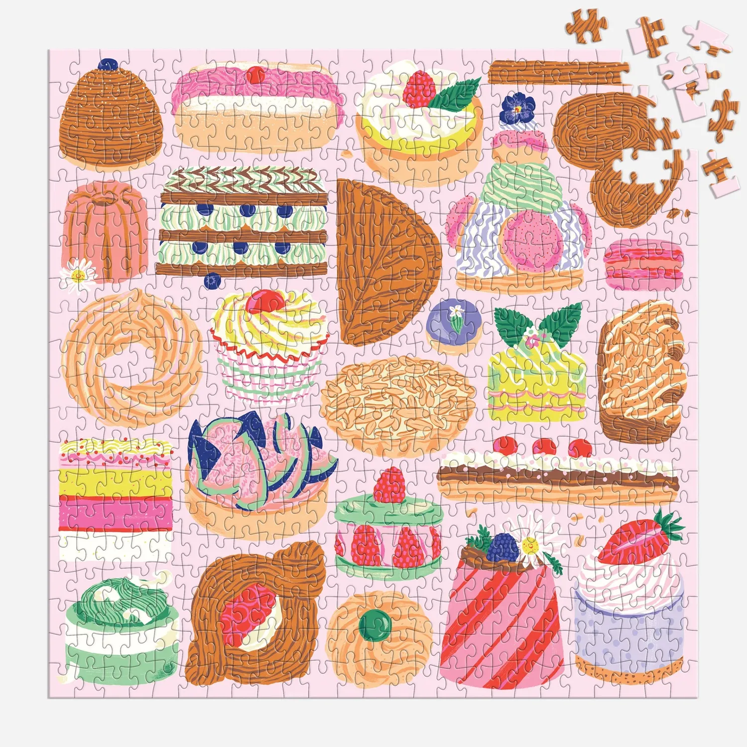 Galison Sweet Confections puslespil 500 brikker kager