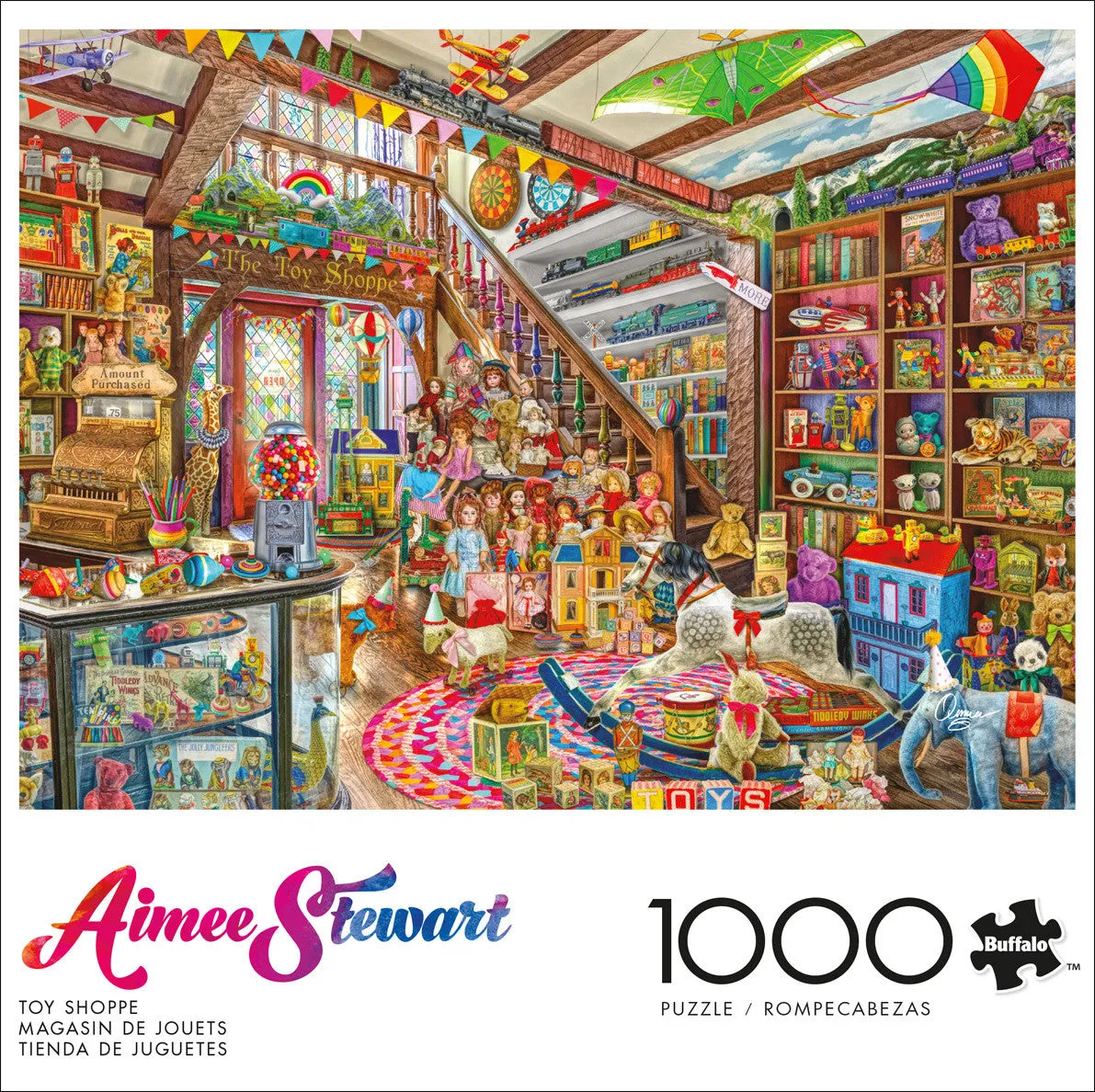 Buffalo Games Aimee Stewart Toy Shoppe puslespil 1000 brikker detaljemotiv