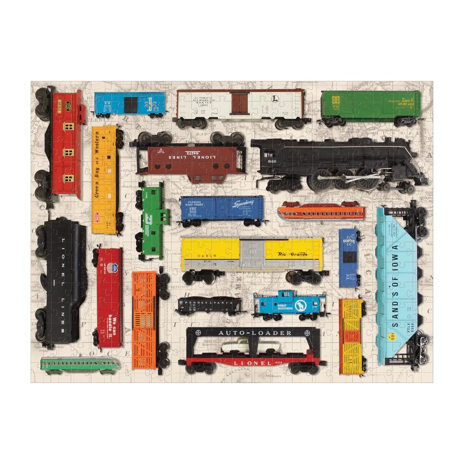 Good Puzzle Co. Vintage Toy Trains puslespil 300 brikker