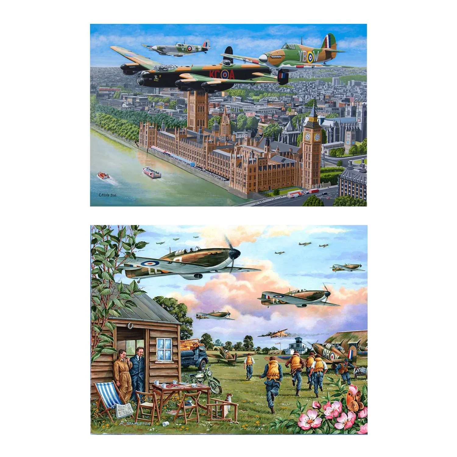 House of Puzzle BIG Sky Patrol puslespil 2 x 500 brikker fly