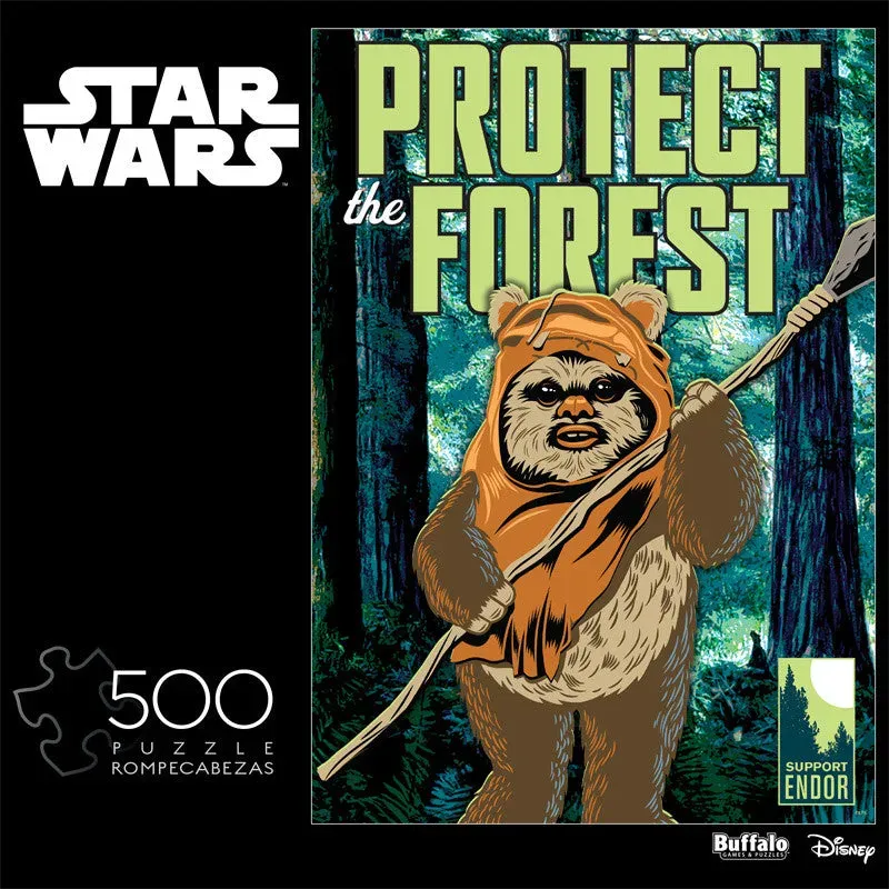 Buffalo Games Star Wars Protect the Forest puslespil 500 brikker ewok