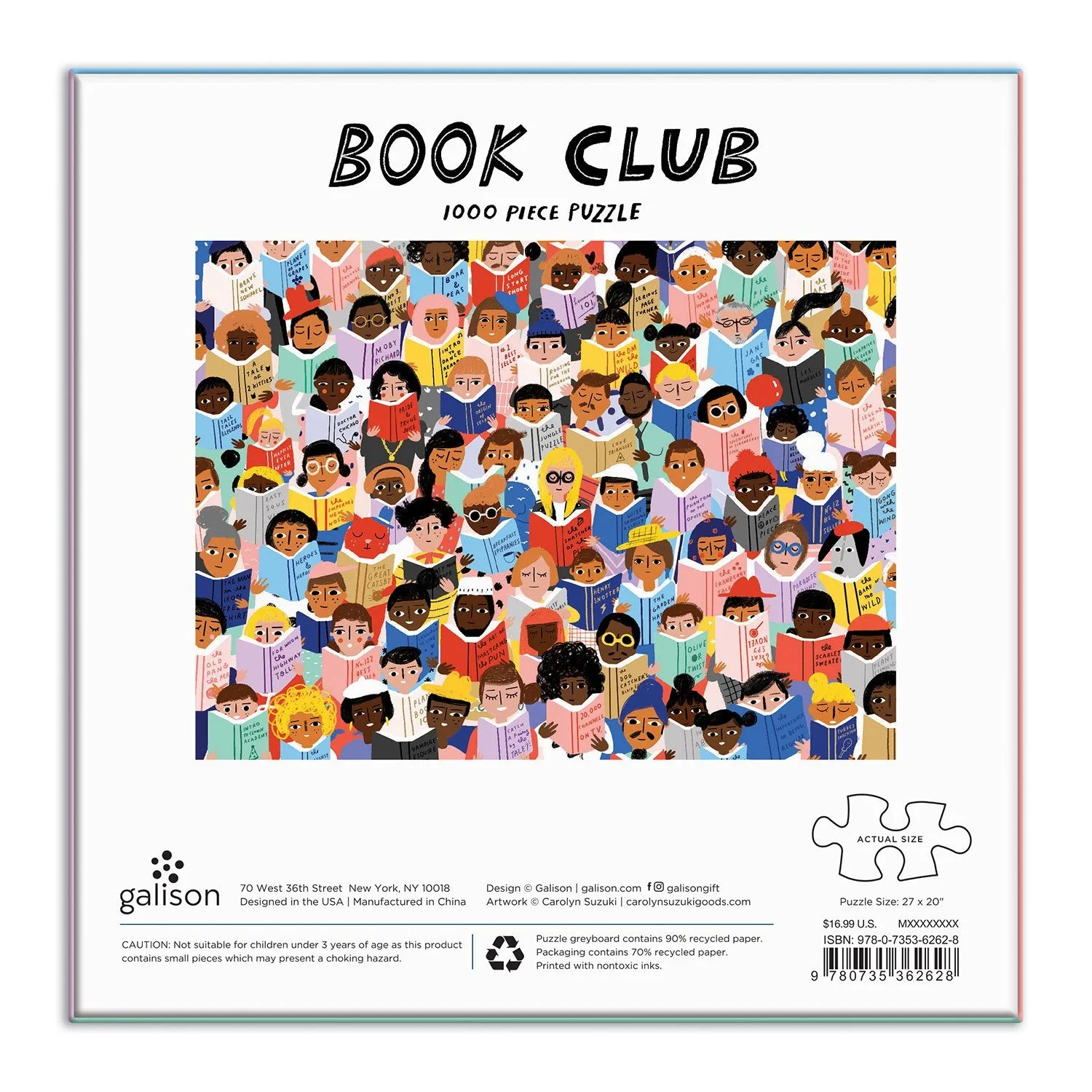 Good Puzzle Co. Book Club puslespil 1000 brikker læsning