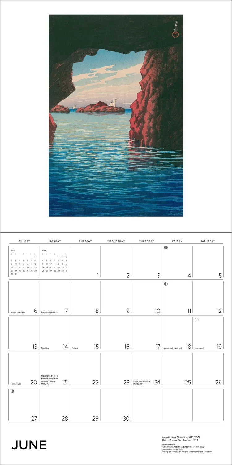 Pomegranate Kawase Hasui 2027 vægkalender landskab