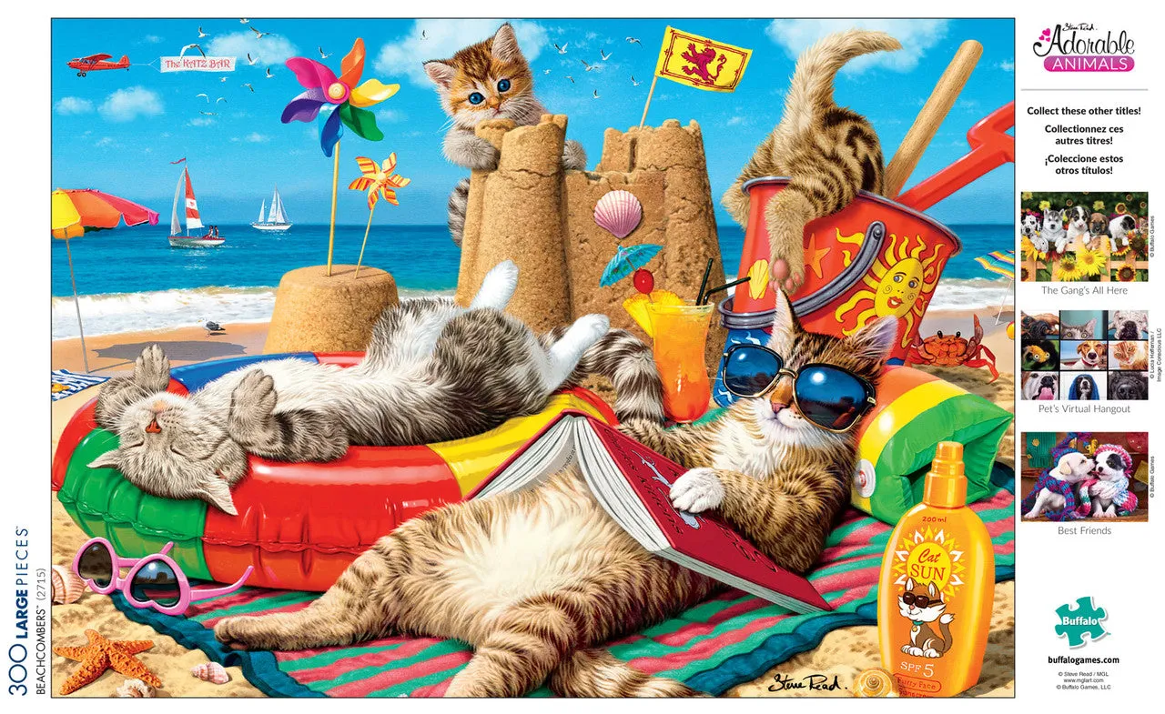 Buffalo Games Adorable Animals Beachcombers puslespil 300 katte