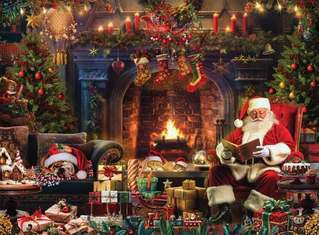 Buffalo Games Santa at Home puslespil 1000 brikker jul