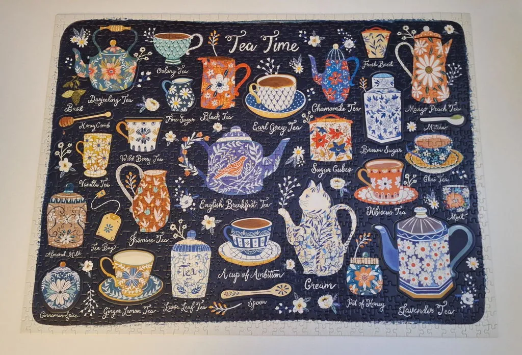 Good Puzzle Tea Time puslespil 1000 brikker formede