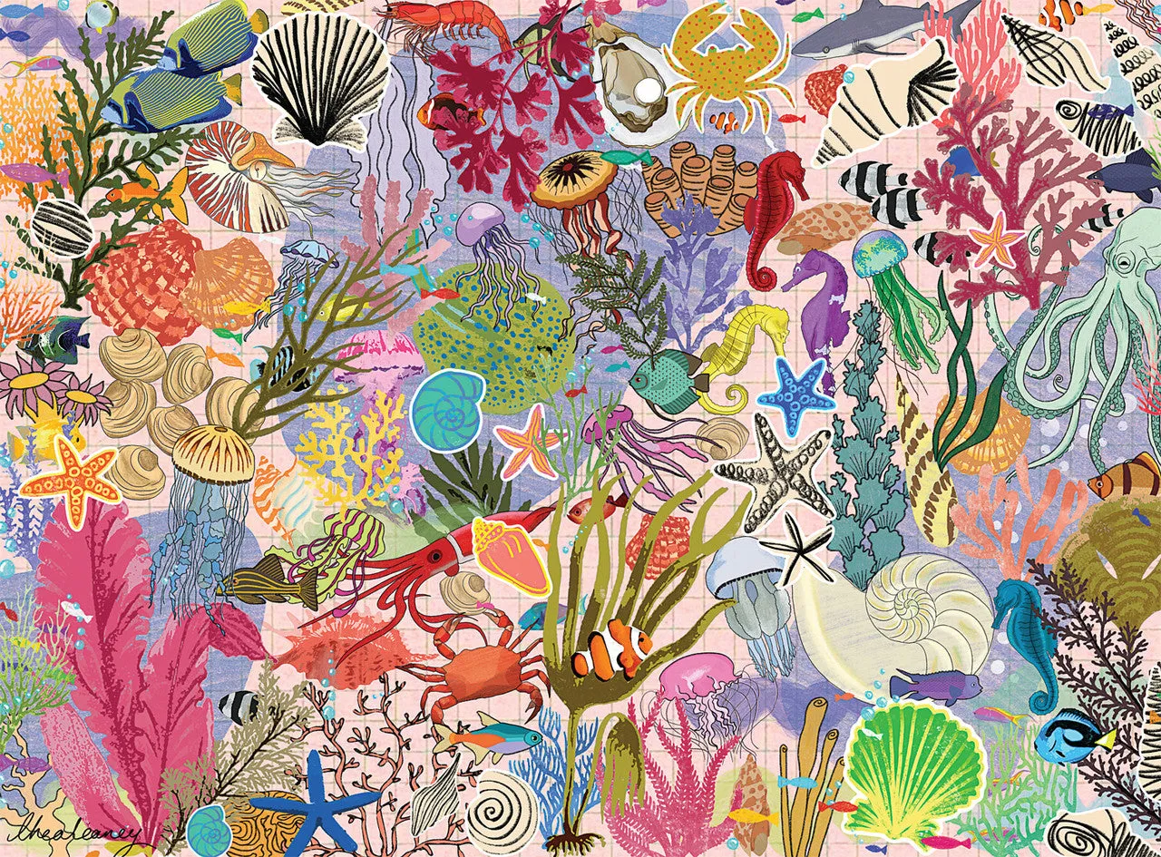 Buffalo Games Bonjour Sea Life Stickers puslespil 1000 brikker