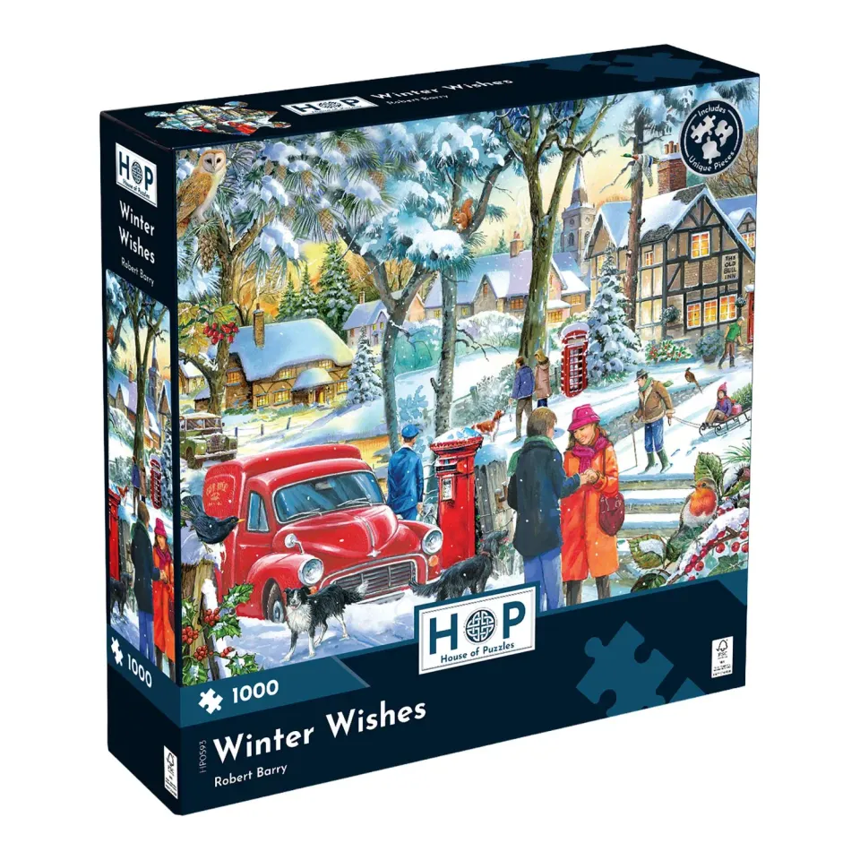 House of Puzzle Winter Wishes puslespil 1000 brikker vinter