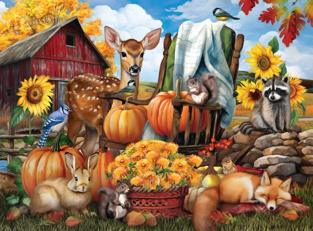 Buffalo Games Country Life Autumn Animals puslespil 1000 efterår