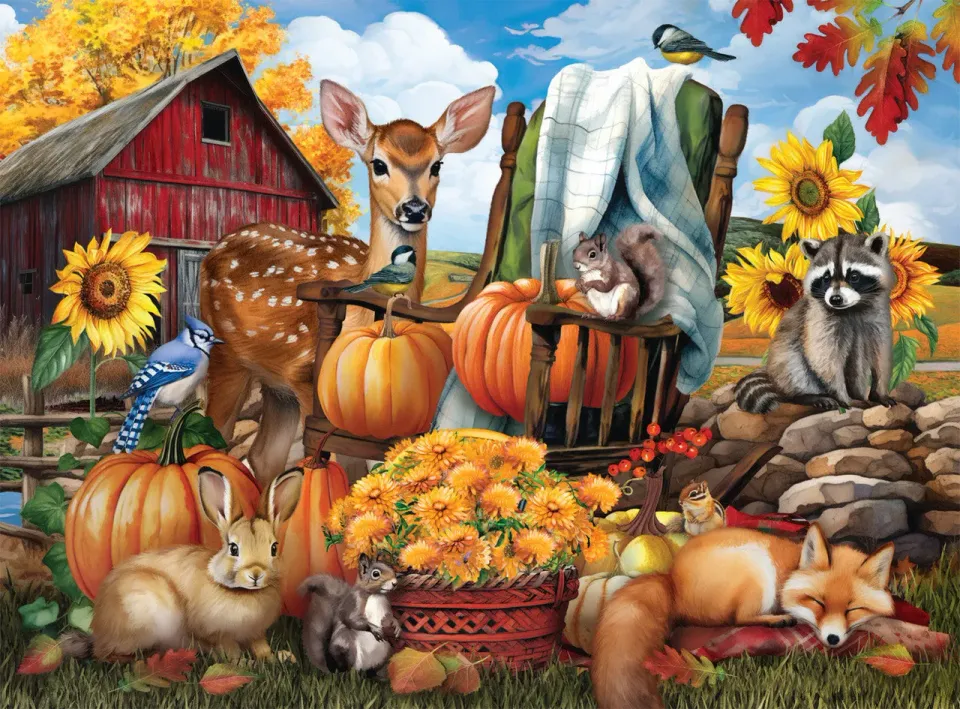 Buffalo Games Country Life Autumn Animals puslespil 1000 efterår