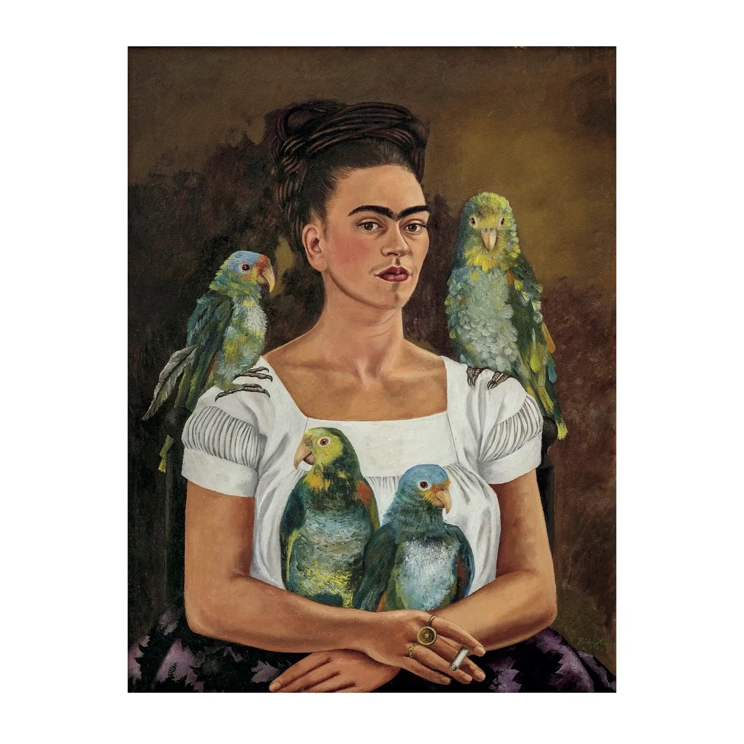 Pomegranate Frida Kahlo 2027 vægkalender kunst 12 måneder