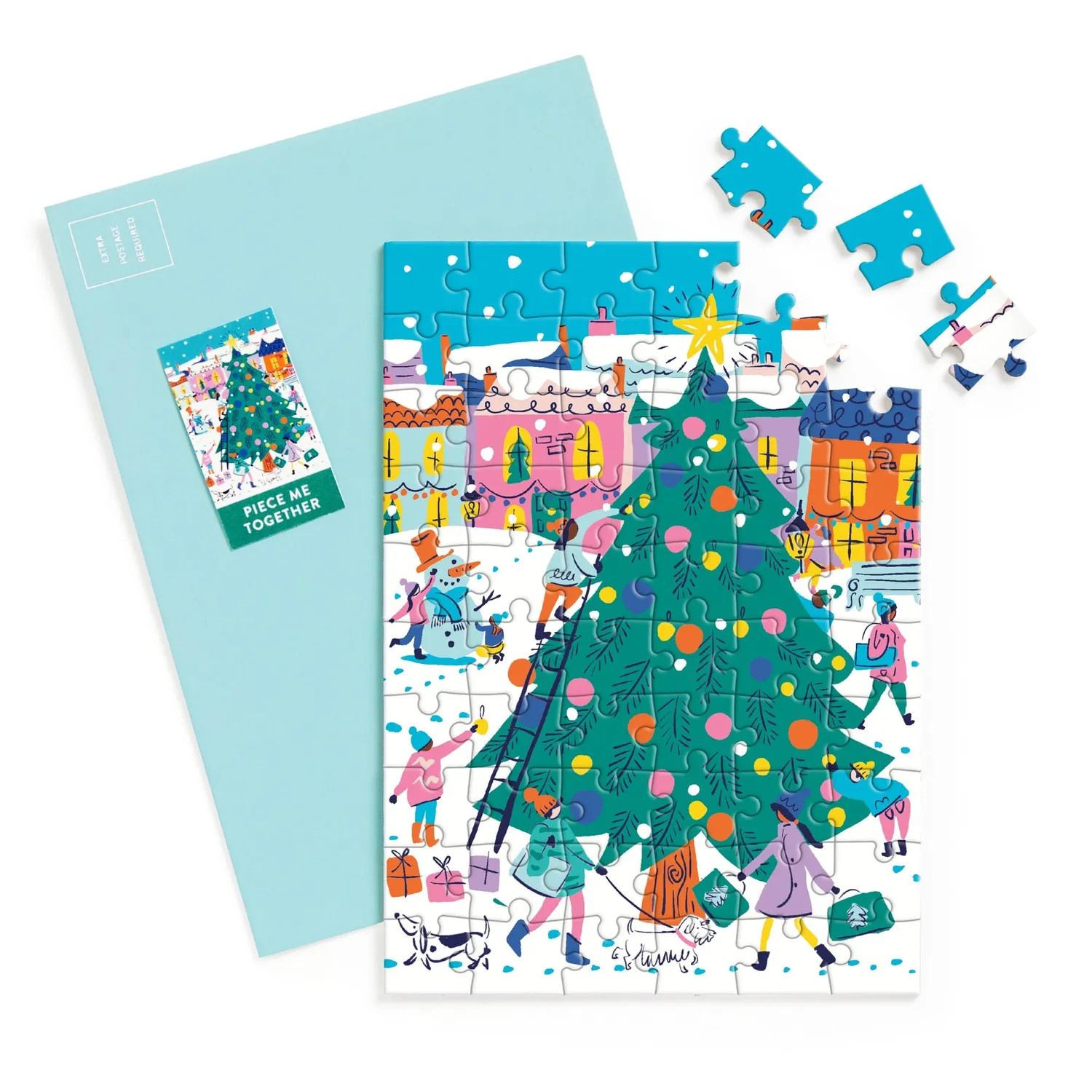 Good Puzzle Co. Merry & Bright lykønskningskort puslespil 60 brikker