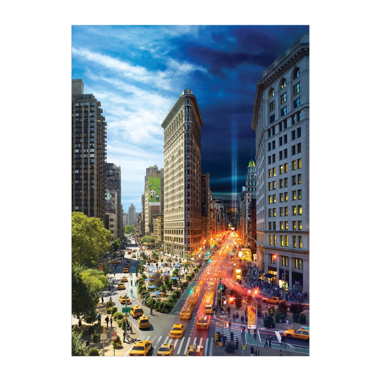 Galison Day to Night Flatiron puslespil 1000 brikker