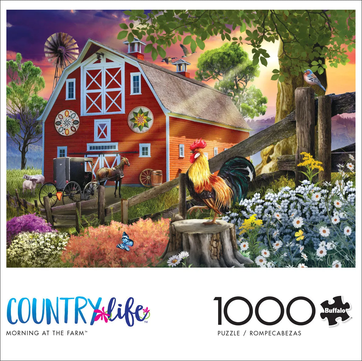 Buffalo Games Country Life Morning at the Farm puslespil 1000 brikker