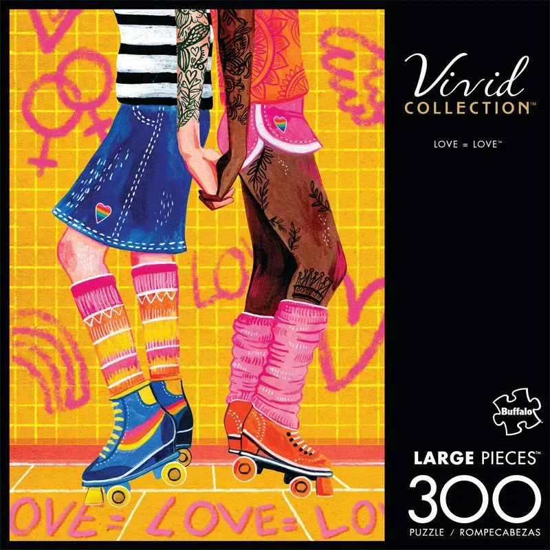Buffalo Games Vivid Love = Love puslespil 300 store brikker rulleskøjter
