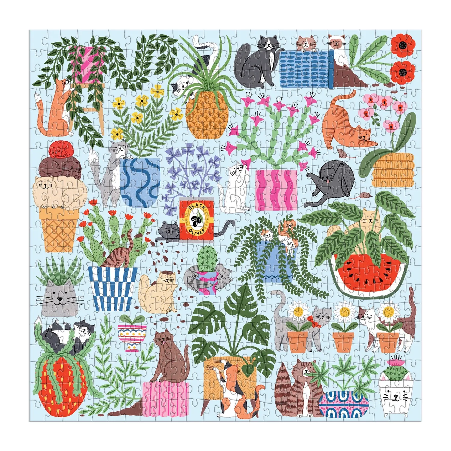 Good Puzzle Co. Cats in the Houseplants puslespil 500 katte