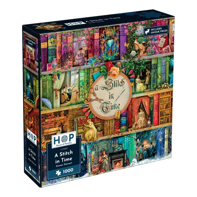 House of Puzzles A Stitch In Time puslespil 1000 brikker vintage syrum