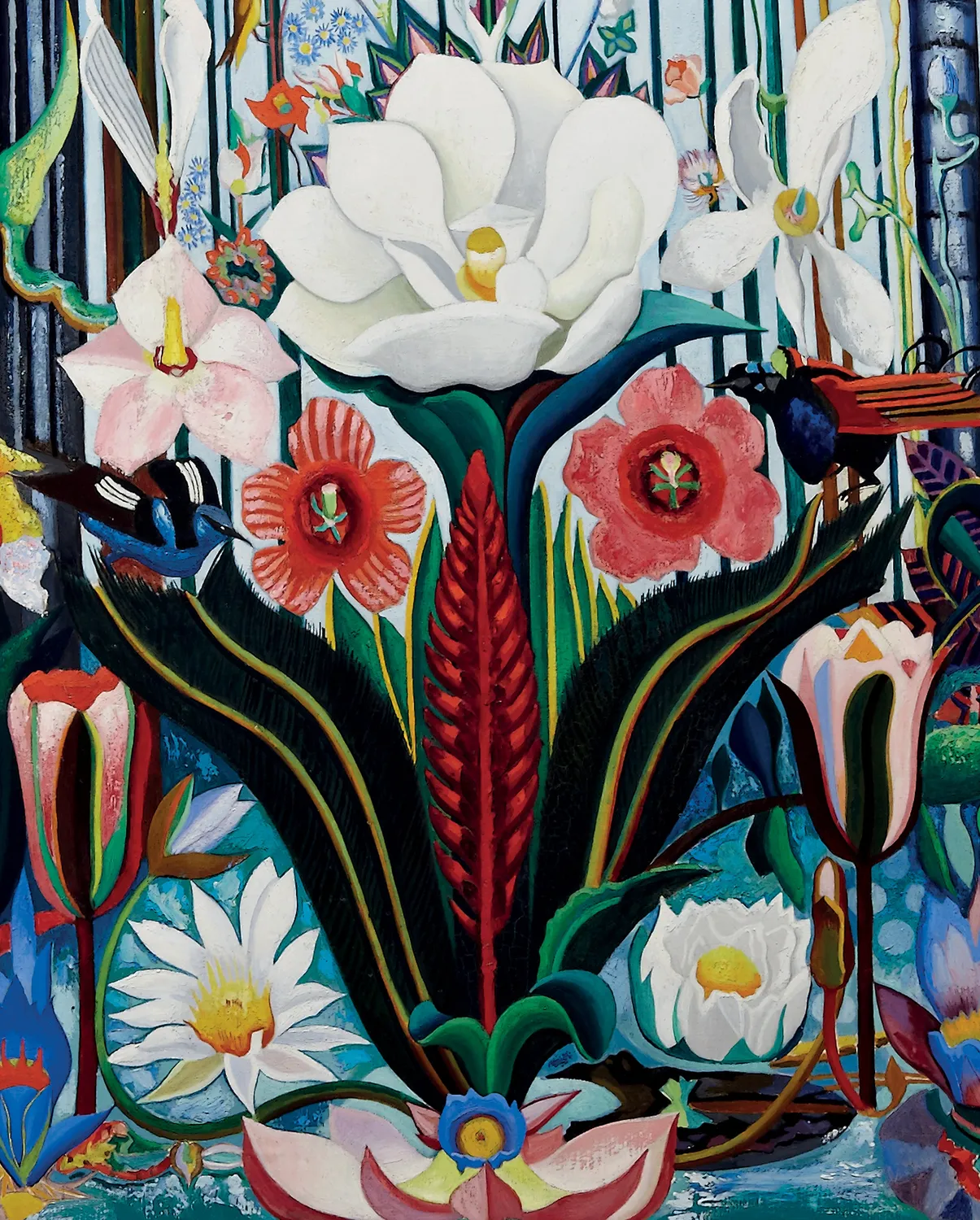 Pomegranate Joseph Stella Flowers Italy bogmærke blomster